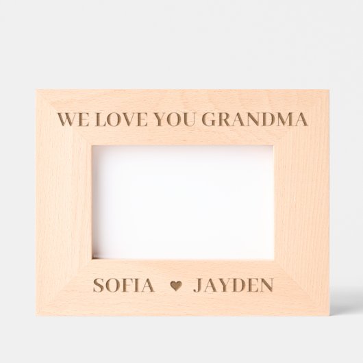 We houden van je, oma gepersonaliseerd gegraveerde lijstjes (Voorkant)