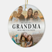 We houden van je Oma gepersonaliseerde 2 foto Keramisch Ornament (Links)