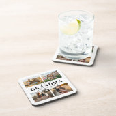 We houden van je Oma Gepersonaliseerde 4 Fotocolla Bier Onderzetter (Rechterzijde)