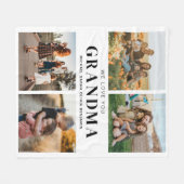 We houden van je Oma Gepersonaliseerde 4 Fotocolla Fleece Deken (Voorkant (Horizontaal))