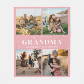 We houden van je Oma Gepersonaliseerde 4 Fotocolla Fleece Deken (Voorkant)