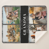 We houden van je Oma Gepersonaliseerde 4 Fotocolla Sherpa Deken (Voorkant (horizontaal))