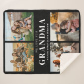 We houden van je Oma Gepersonaliseerde 4 Fotocolla Sherpa Deken (Voorkant (horizontaal))