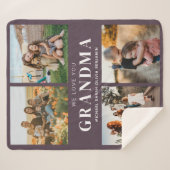 We houden van je Oma Gepersonaliseerde 4 Fotocolla Sherpa Deken (Voorkant (horizontaal))