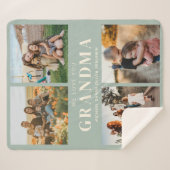 We houden van je Oma Gepersonaliseerde 4 Fotocolla Sherpa Deken (Voorkant (horizontaal))