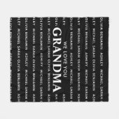 We houden van je Oma Gepersonaliseerde Kinder name Fleece Deken (Voorkant (Horizontaal))