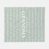 We houden van je Oma Gepersonaliseerde Kinder name Fleece Deken (Voorkant (Horizontaal))