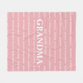 We houden van je Oma Gepersonaliseerde Kinder name Fleece Deken (Voorkant (Horizontaal))