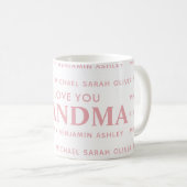 We houden van je Oma Gepersonaliseerde Kinder name Koffiemok (Voorkant rechts)