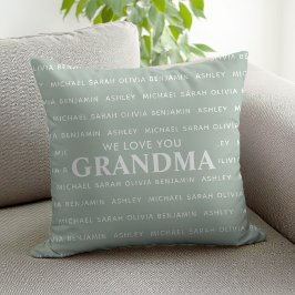 We houden van je Oma Gepersonaliseerde Kinder name Kussen