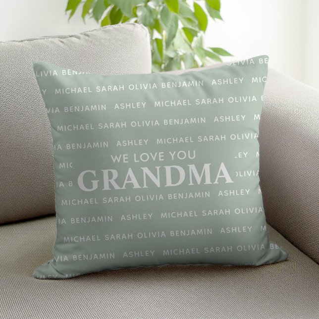 We houden van je Oma Gepersonaliseerde Kinder name Kussen (Creator heeft geüpload)