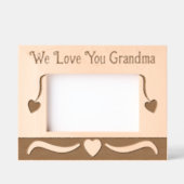 We houden van je Oma houdt van harten Gegraveerde Lijstjes (Voorkant)