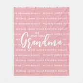 We houden van je oma Kinder namen Fleece Deken (Voorkant)