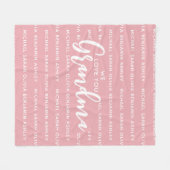 We houden van je oma Kinder namen Fleece Deken (Voorkant (Horizontaal))