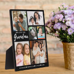 We houden van je oma kleinkinderen 6 foto collage fotoplaat<br><div class="desc">Gepersonaliseerd fotoplaquegeschenk voor oma gepersonaliseerd met kleinkinderen foto's en namen. Maakt een speciaal,  gedenkwaardig en uniek aandenken cadeau voor feestdagen,  verjaardag,  grootouders dag,  moederdag en kerst.</div>