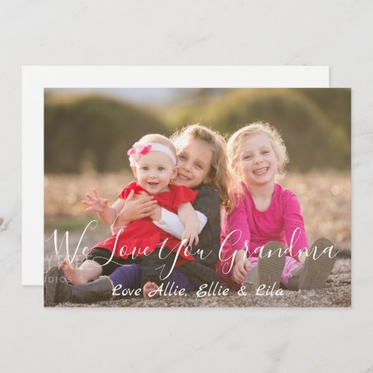 We houden van je oma-Moederdag kaart (Voorkant / Achterkant)
