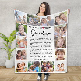 We houden van je oma multi foto collage Keepsake Fleece Deken