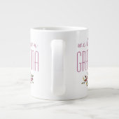 We houden van je oma roze bloem grote koffiekop (Achterkant)