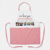 We houden van je oma roze kleinkinderen 5 Foto Schort (Voorkant)