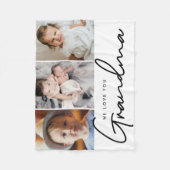 We houden van je Oma Script 3 foto's Gepersonalise Fleece Deken (Voorkant)