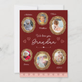 We houden van je oma Six Photo met Text Red Heart (Voorkant)
