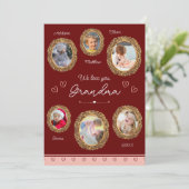We houden van je oma Six Photo met Text Red Heart (Staand voorkant)