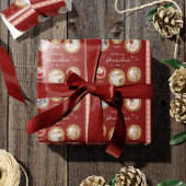 We houden van je oma Six Photo met Text Red Heart Cadeaupapier