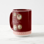 We houden van je oma Six Photo met Text Red Heart Mok (Voorkant links)