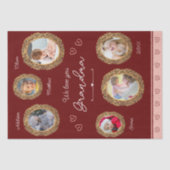 We houden van je oma Six Photo met Text Red Heart Tissuepapier (Voorkant)