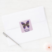 We houden van je oma Special Grandma Butterfly Vierkante Sticker (Envelop)