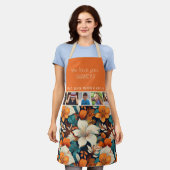 We houden van je Oma Tropical Flowers 5 Foto Schort (Gedragen)