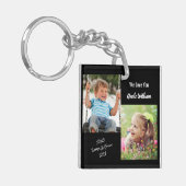 We houden van je oomfoto's Black Sleutelhanger (Voorkant Links)