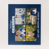 We houden van je opa 4 Foto Navy Blue 16x20 Legpuzzel (Verticaal)