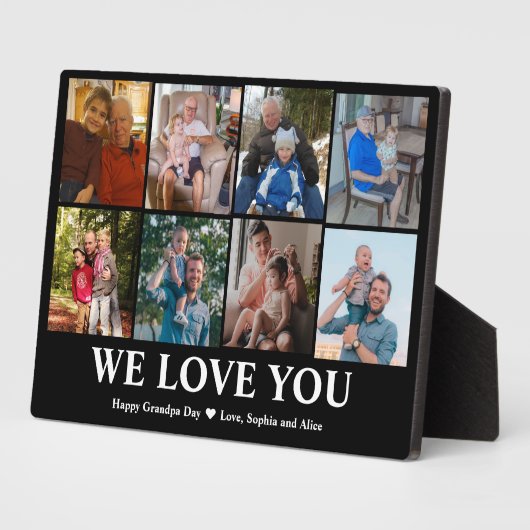 We houden van je | Opa Day Custom Photo Fotoplaat (Zijkant)