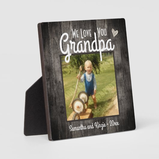We houden van je opa Desk Foto Fotoplaat (Voorkant)