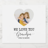 We houden van je, opa | Eigen bierflesetiket Bier Etiket (Enkel label)