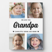 We houden van je Opa Familie Fotocollage Fotoplaat (voorkant)