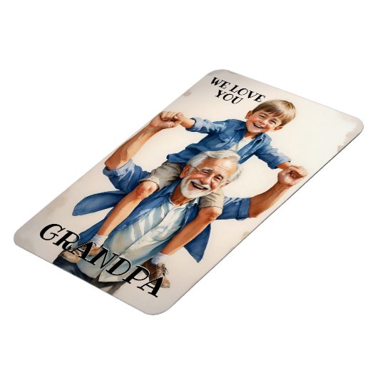 We houden van je opa foto flexi magneet (Linkerzijde)