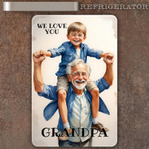 We houden van je opa foto flexi magneet