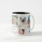 We houden van je opa | Foto Gift Navy Blue Tweekleurige Koffiemok (Voorkant rechts)