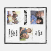 We houden van je Opa Fotocollage Fleece Deken (Voorkant (Horizontaal))