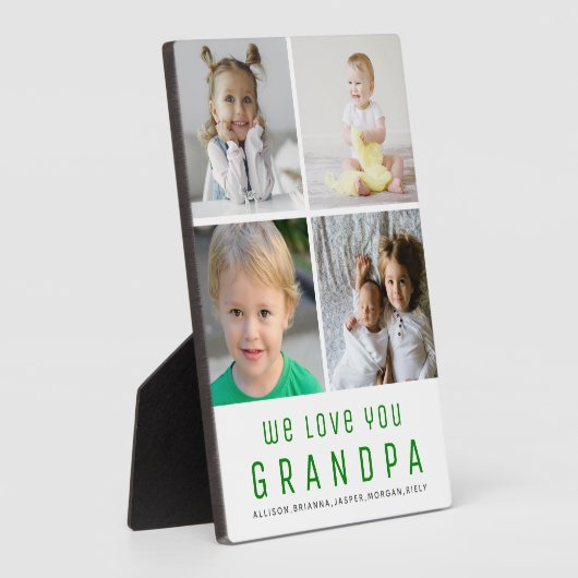 We houden van je opa| Fotocollage| Keepslag Fotoplaat (Zijkant)