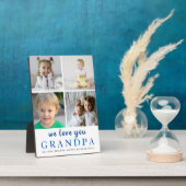 We houden van je opa| Fotocollage| White Blue Fotoplaat (Zijkant)