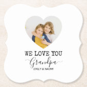 We houden van je, opa | Gepersonaliseerd papieren  Kartonnen Onderzetters (Voorkant)