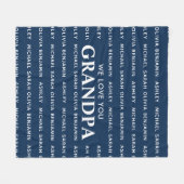 We houden van je Opa Gepersonaliseerde Kinder name Fleece Deken (Voorkant (Horizontaal))