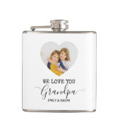 We houden van je, opa | gepersonaliseerde kolf heupfles (Voorkant)
