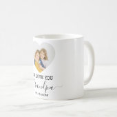 We houden van je, opa | Gepersonaliseerde Mug Hear Koffiemok (Voorkant rechts)