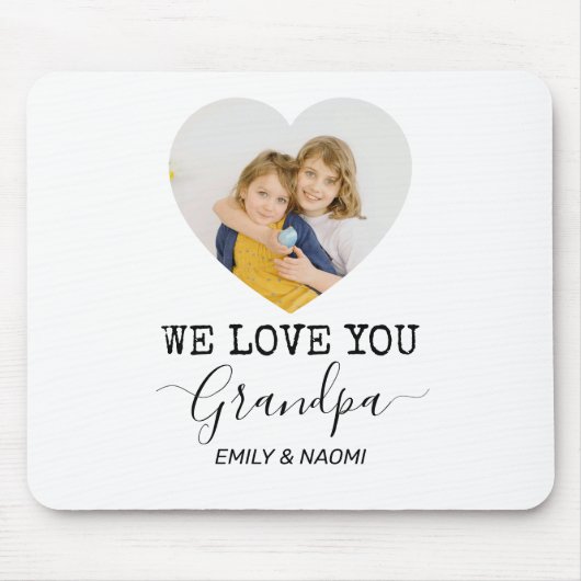 We houden van je, opa | Gepersonaliseerde Muismat (Voorkant)