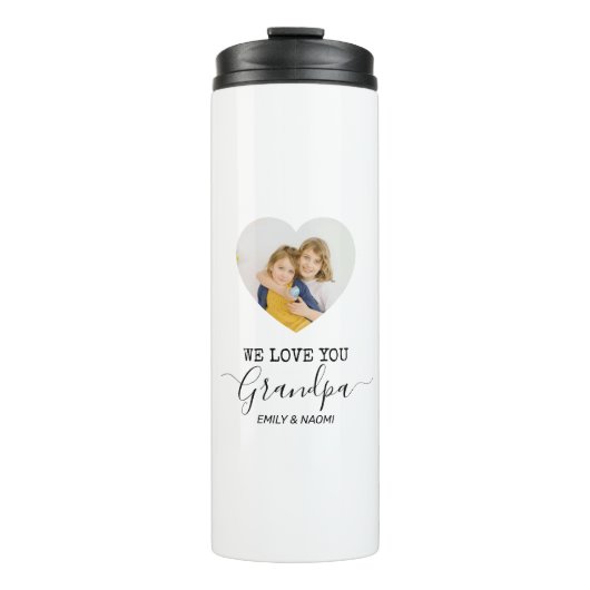 We houden van je, opa | Gepersonaliseerde thermisc Thermosbeker (Voorkant)