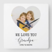 We houden van je, opa | Gepersonaliseerde wandklok (Voorkant)